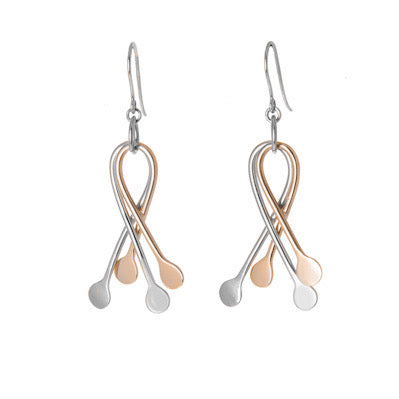 Tidal Mixed Metal Double Earrings