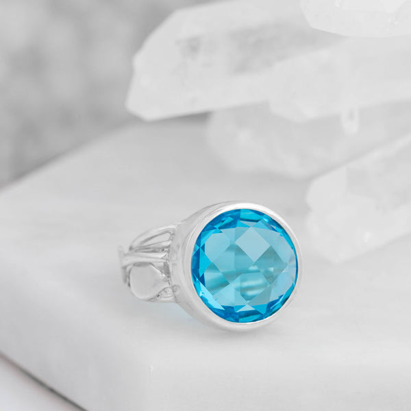 Opulent Tidal Blue Topaz Ring